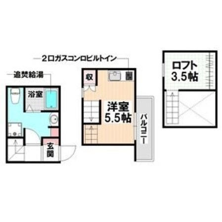 本星崎駅 徒歩9分 1-2階の物件間取画像